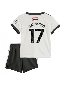 Manchester United Alejandro Garnacho #17 Ausweichtrikot für Kinder 2024-25 Kurzarm (+ Kurze Hosen)